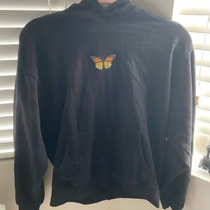 Black butterfly hoodie